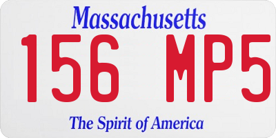 MA license plate 156MP5