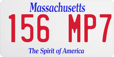 MA license plate 156MP7