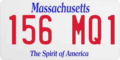 MA license plate 156MQ1