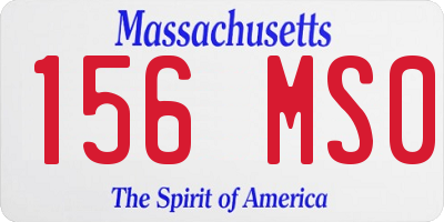 MA license plate 156MS0