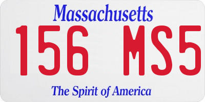 MA license plate 156MS5