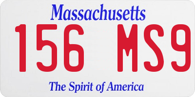 MA license plate 156MS9