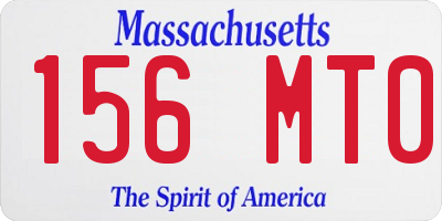 MA license plate 156MT0