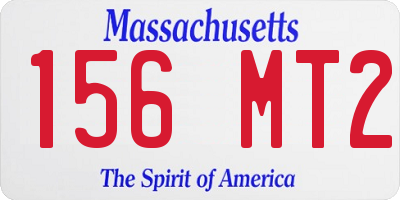 MA license plate 156MT2