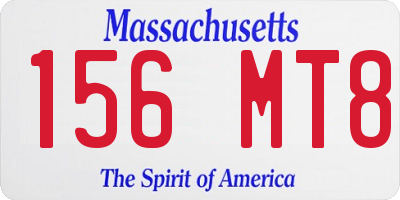 MA license plate 156MT8