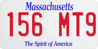 MA license plate 156MT9