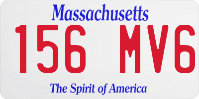 MA license plate 156MV6