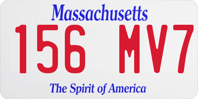 MA license plate 156MV7