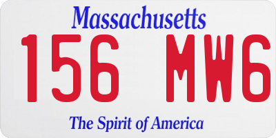 MA license plate 156MW6