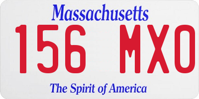MA license plate 156MX0