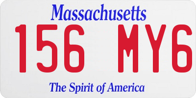 MA license plate 156MY6