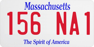 MA license plate 156NA1