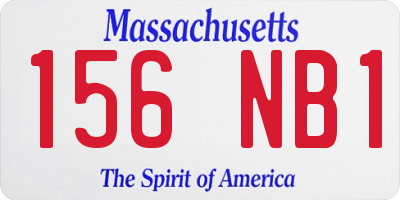 MA license plate 156NB1