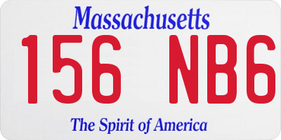 MA license plate 156NB6