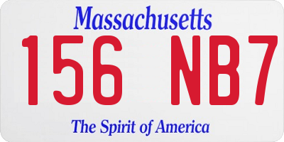 MA license plate 156NB7