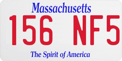 MA license plate 156NF5