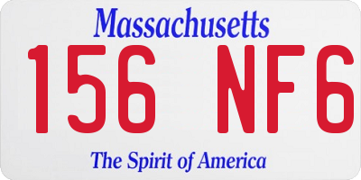 MA license plate 156NF6