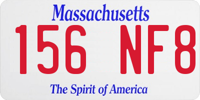 MA license plate 156NF8