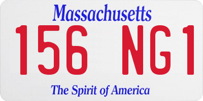MA license plate 156NG1