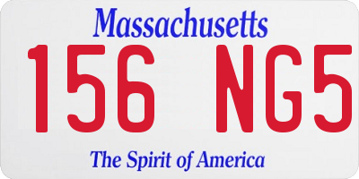 MA license plate 156NG5