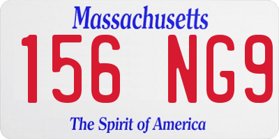 MA license plate 156NG9