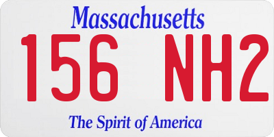 MA license plate 156NH2