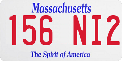 MA license plate 156NI2