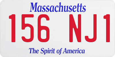 MA license plate 156NJ1