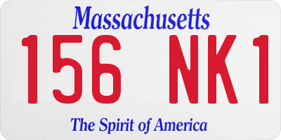 MA license plate 156NK1