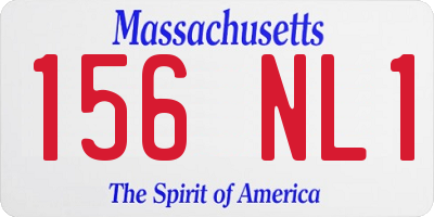 MA license plate 156NL1