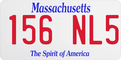 MA license plate 156NL5