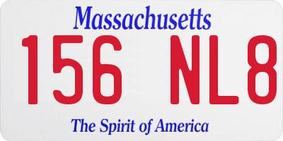MA license plate 156NL8