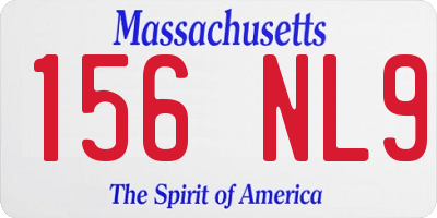 MA license plate 156NL9
