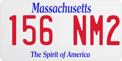 MA license plate 156NM2