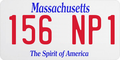 MA license plate 156NP1