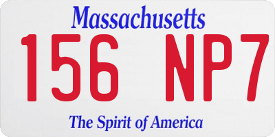 MA license plate 156NP7