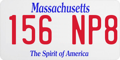MA license plate 156NP8