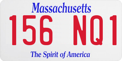 MA license plate 156NQ1