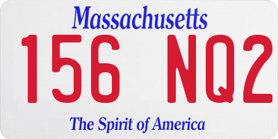 MA license plate 156NQ2