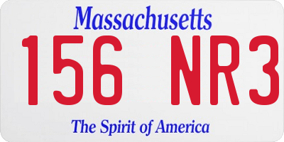 MA license plate 156NR3