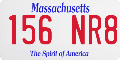 MA license plate 156NR8