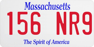 MA license plate 156NR9