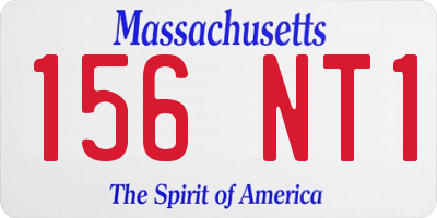 MA license plate 156NT1