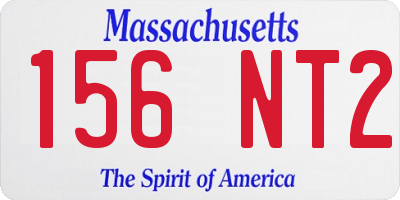 MA license plate 156NT2