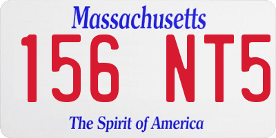 MA license plate 156NT5