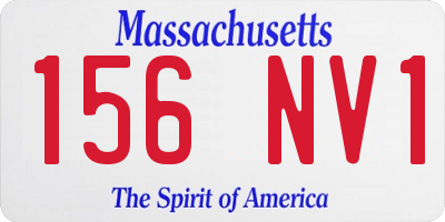 MA license plate 156NV1