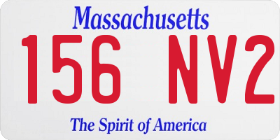 MA license plate 156NV2