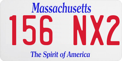 MA license plate 156NX2