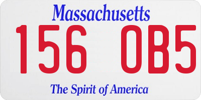 MA license plate 156OB5