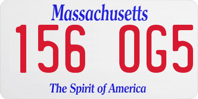 MA license plate 156OG5